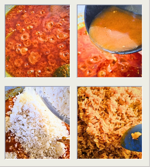 Add the parboiled rice