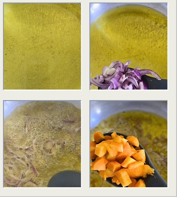 Sauté the onions, etc