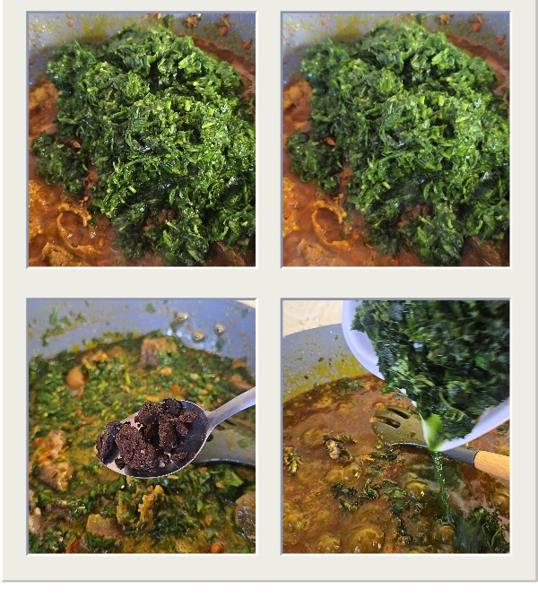 Adding of the vegetables