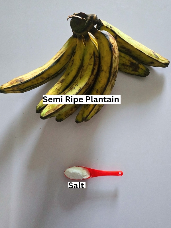 Homemade Plantain Chips ingredients