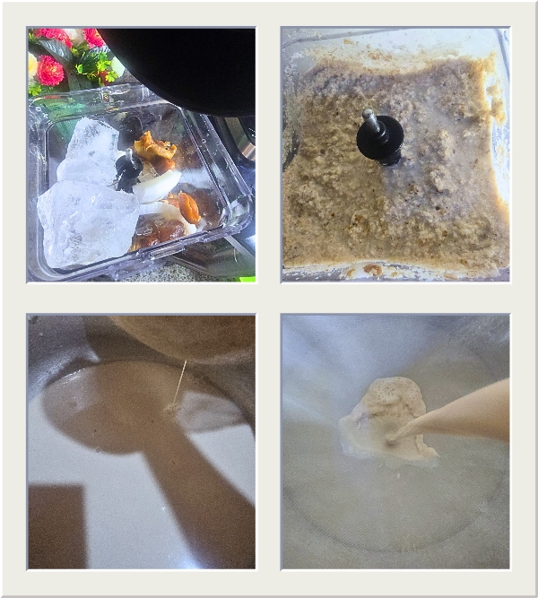 Blend and sieve with cheese cloth