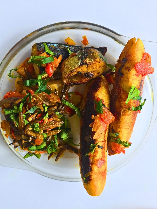 Oven Roasted Fish with Plantain