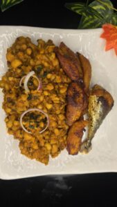 fry fish, garnish and serve