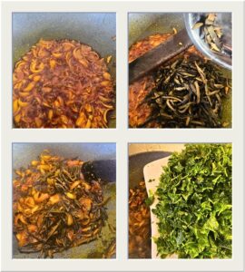 African Recipes. Quick Yam with Spinach