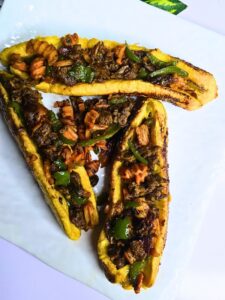 Easy Nigerian Plantain Boat Recipe
