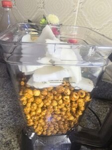 Add coconut for more creamy taste to Nigerian Tiger Nut Milk