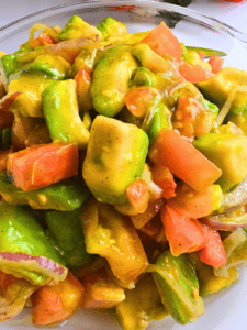 Nigerian Avocado Tomato Salad (with Honey Lemon Dressing)