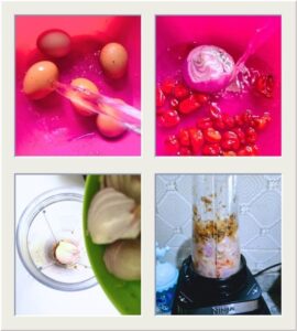 homemade okpa with egg step by step